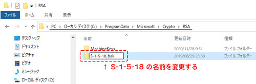 C:\\ProgramData\\Microsoft\\Crypto\\RSA\\S-1-5-18