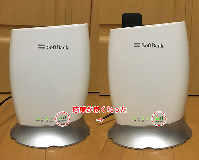 SoftBankホームアンテナ3の電波改善にWiFiアンテナを付けてみた